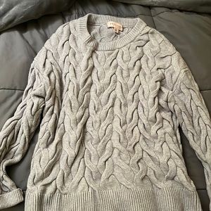 Braided knit sweater